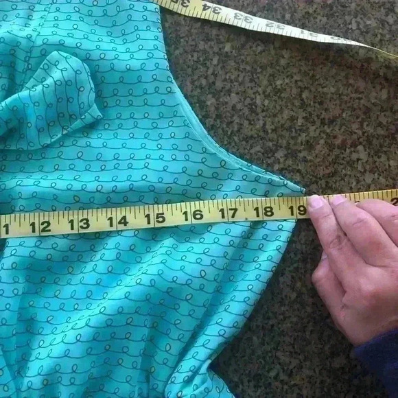 Forever 21 Light Teal? Mint? Sleeveless Front Tie Dress Women L - Picture 14 of 15